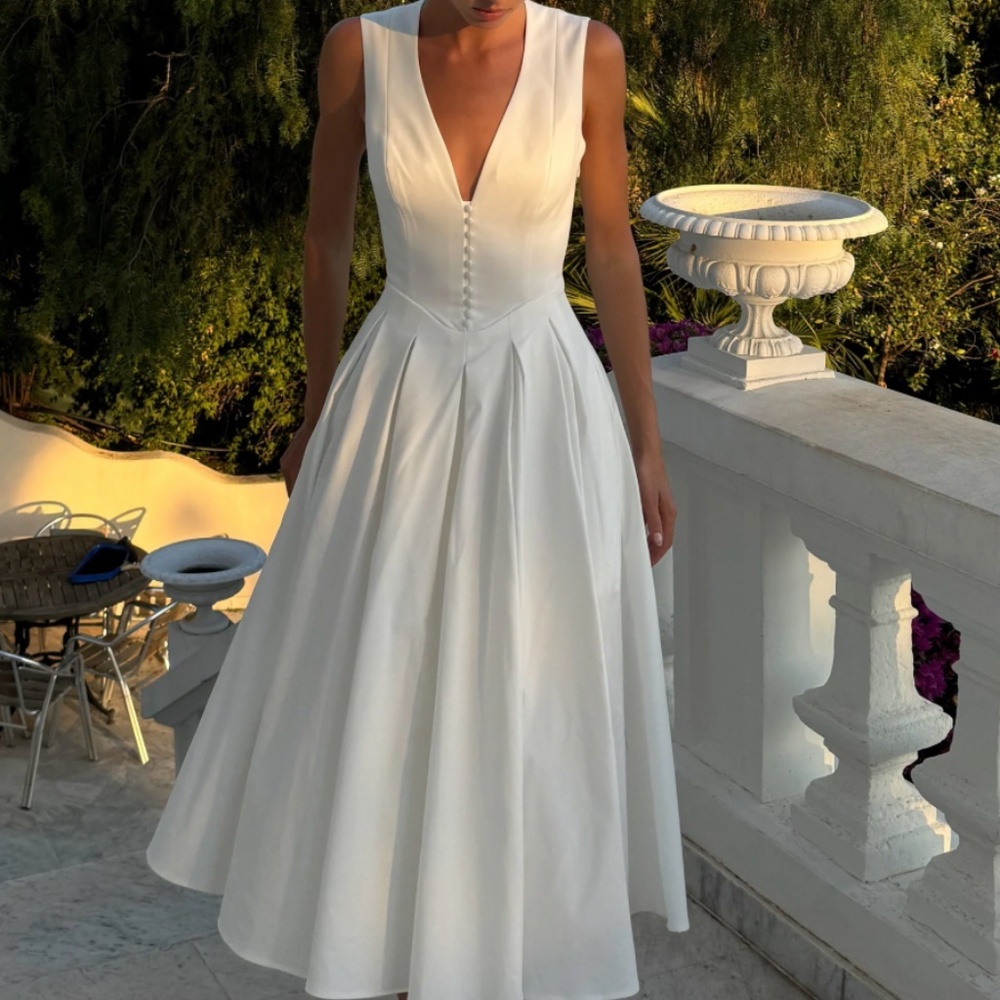 Meshki White Midi Dress